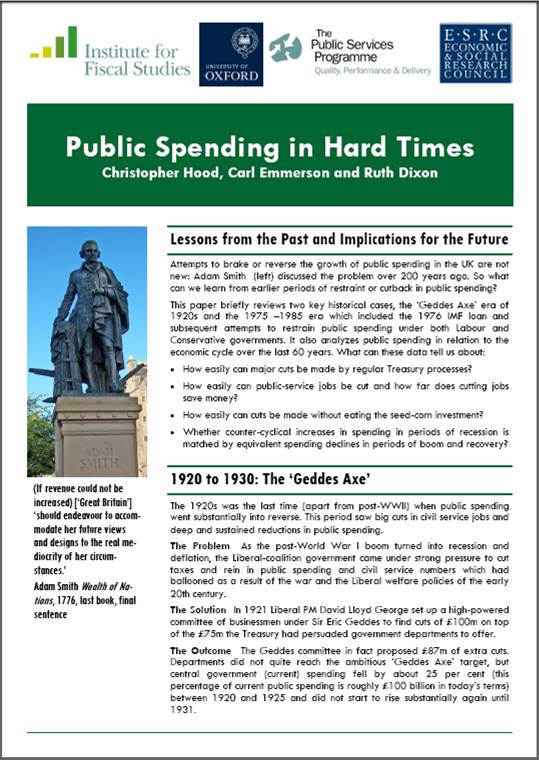 Public Spending in Hard Times